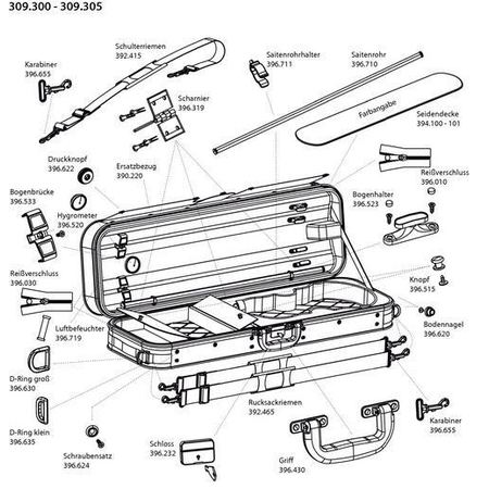 Spare parts for Gewa Atlanta Violin Case