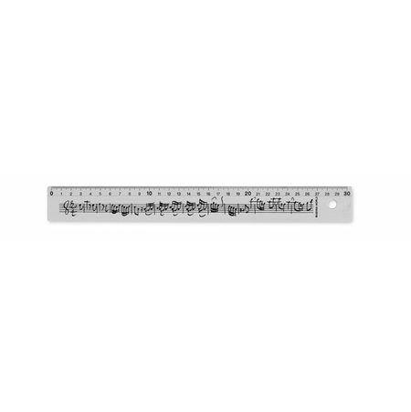 Lineal Noten Bach Weiss 30 cm