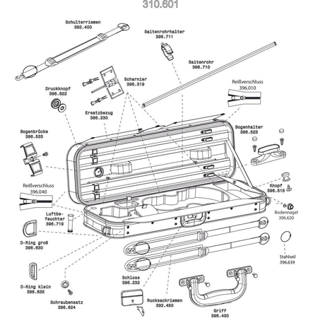 Spare parts for Gewa Oblong Violin Case Venezia